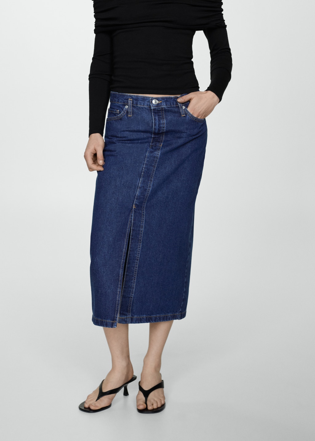 Denim midirok - Middenvlak