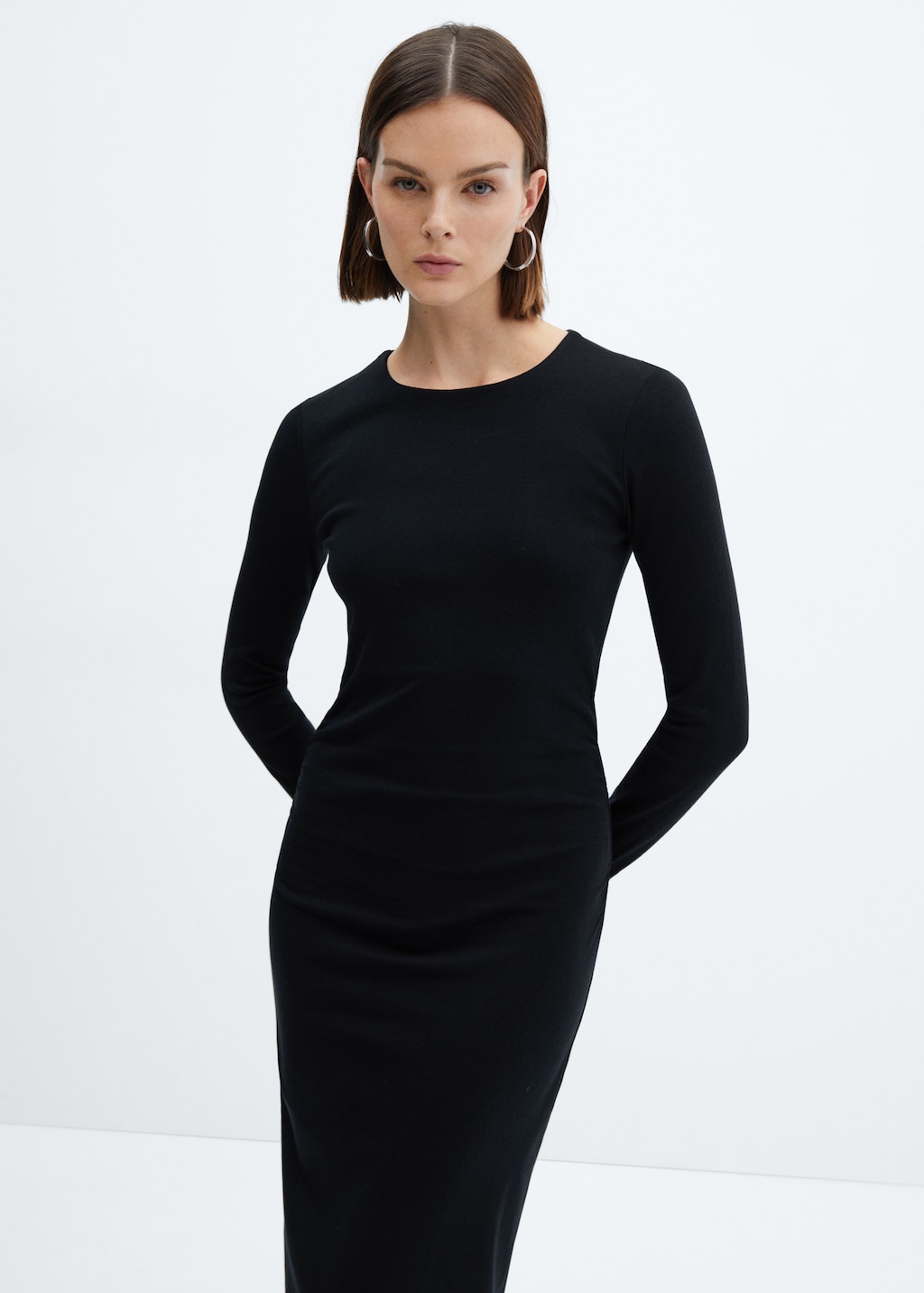 Side gathered details dress - Medium plane