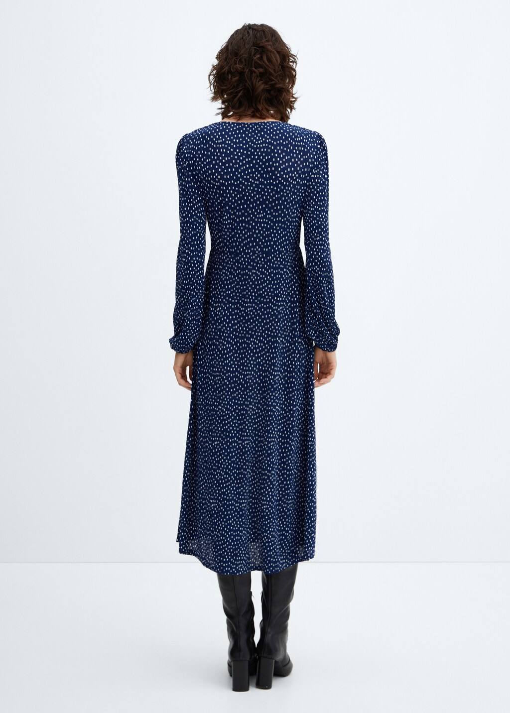 Polka-dot midi dress - Reverse of the article