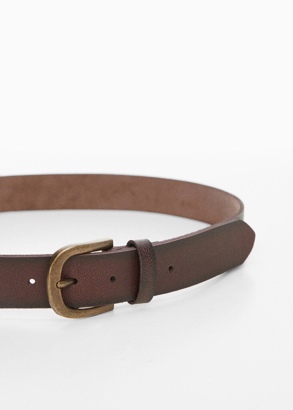 Pebbled leather belt - Medium plane