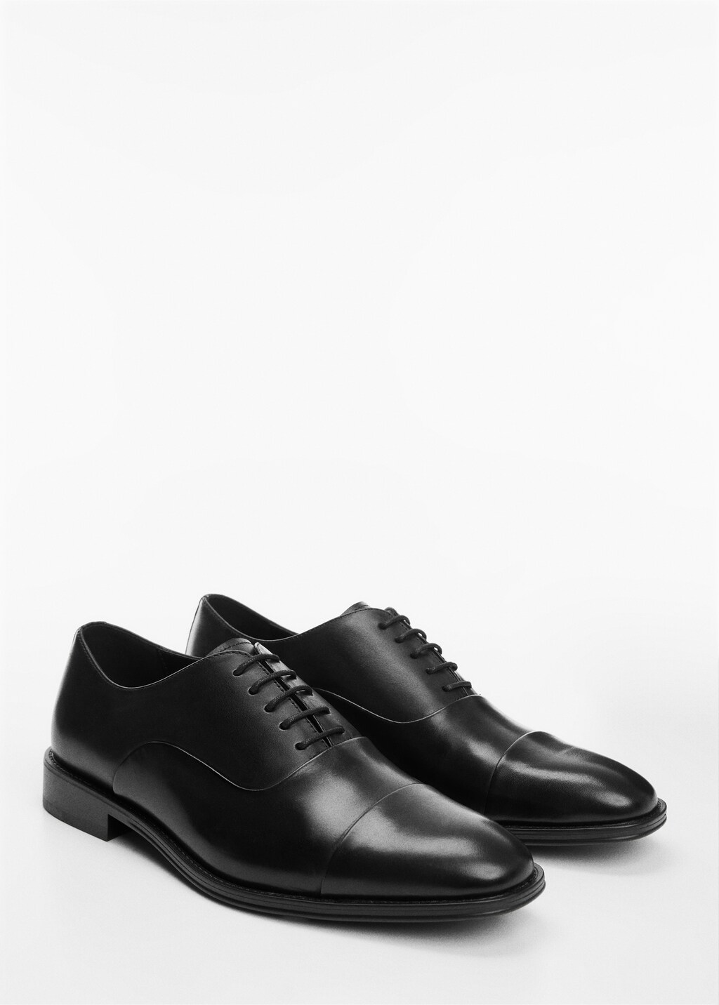 Elongated leather suit shoes - Medium plane