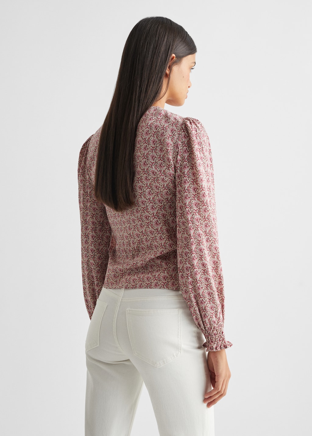 Ruched printed blouse - Reverse of the article