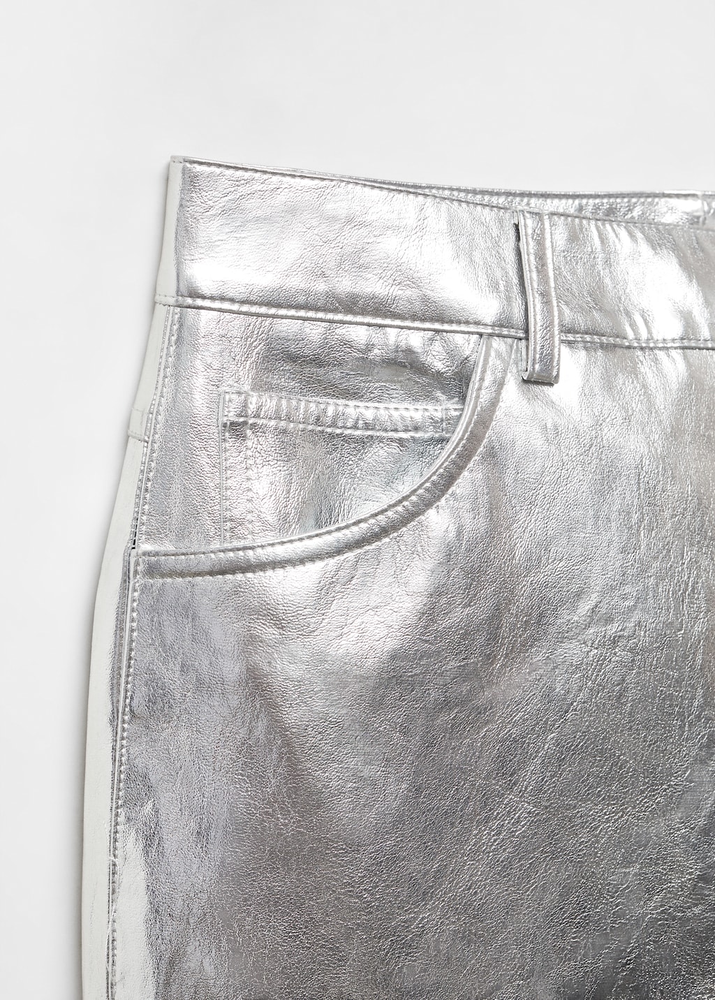 Metalised wideleg trousers - Details of the article 8