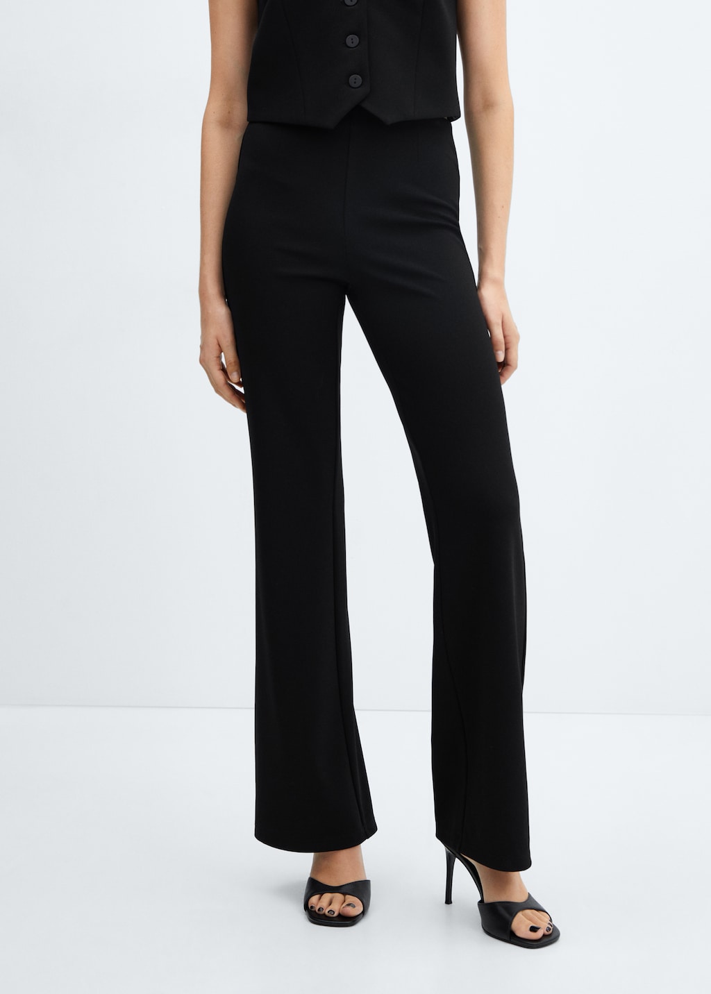 Straight knitted trousers - Medium plane