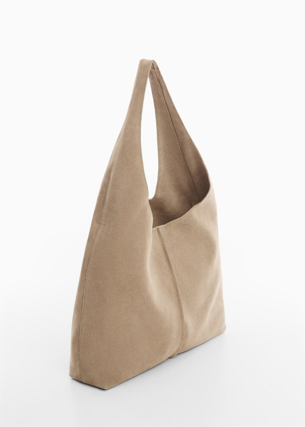 Leather shopper bag - Medium plane