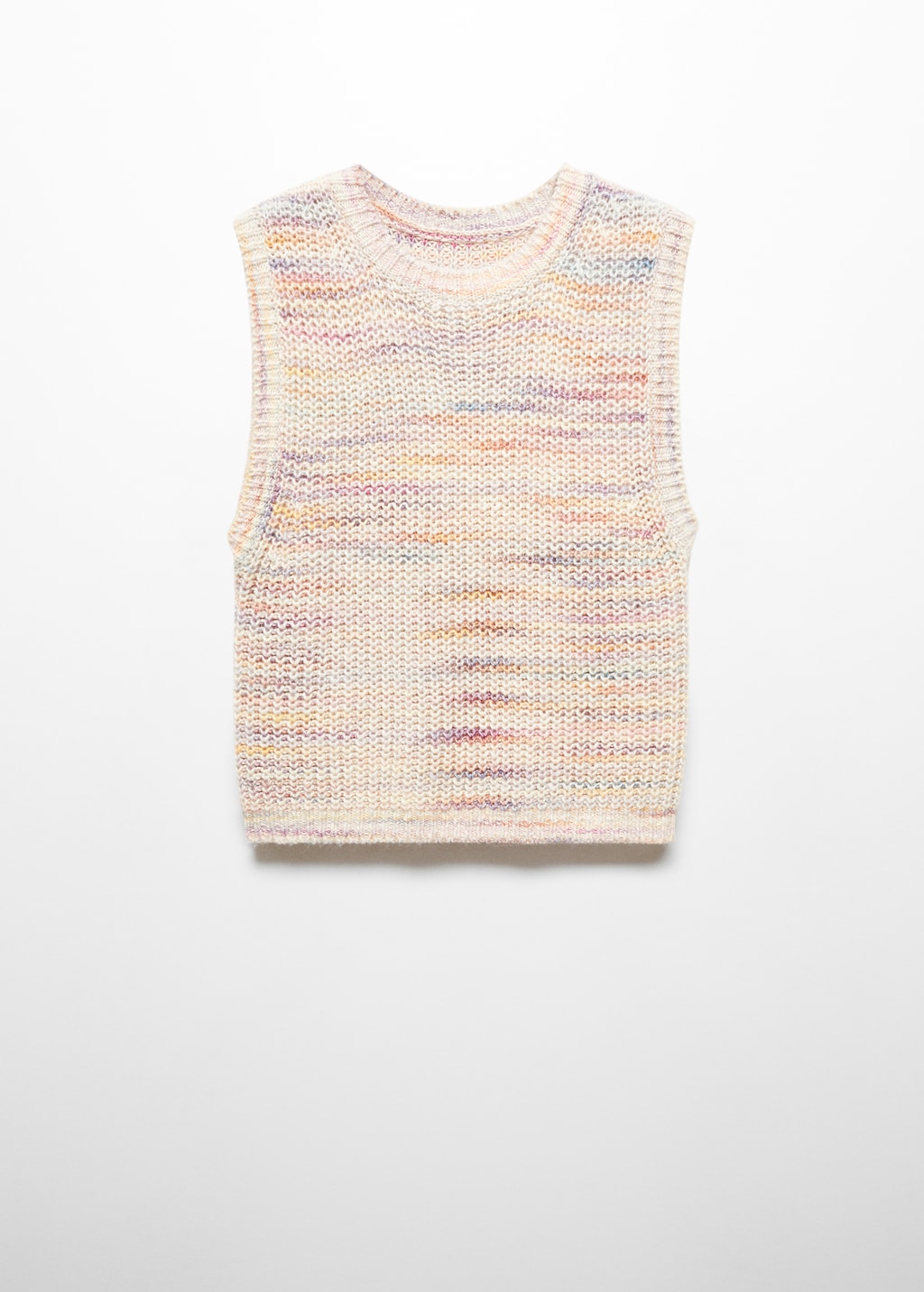 Multi-coloured knitted gilet - Article without model