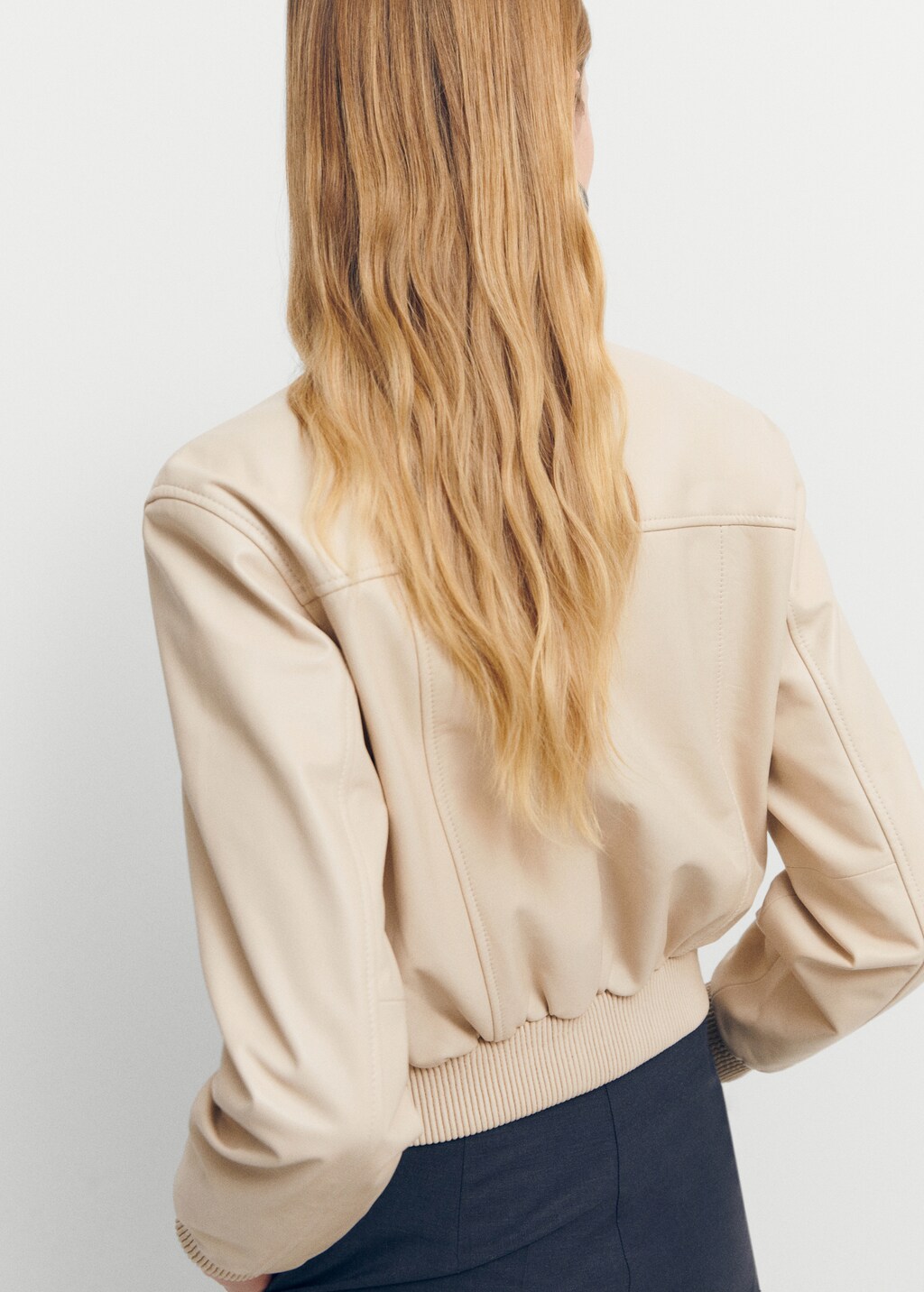 Blouson bomber 100 % cuir - Verso de l’article