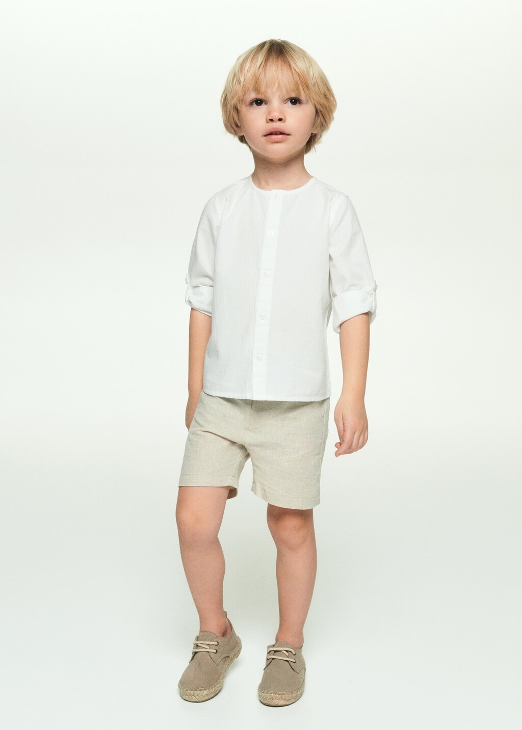 Linen-blend Bermuda shorts - Details of the article 5