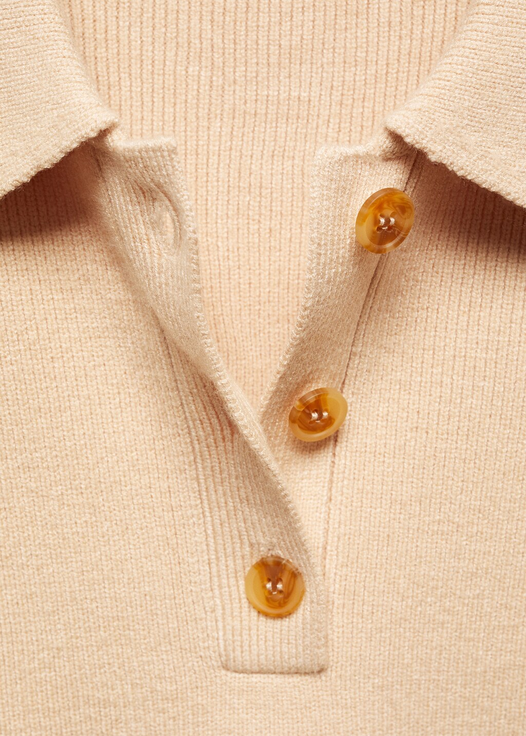 Buttoned collar knit sweater - Details of the article 8