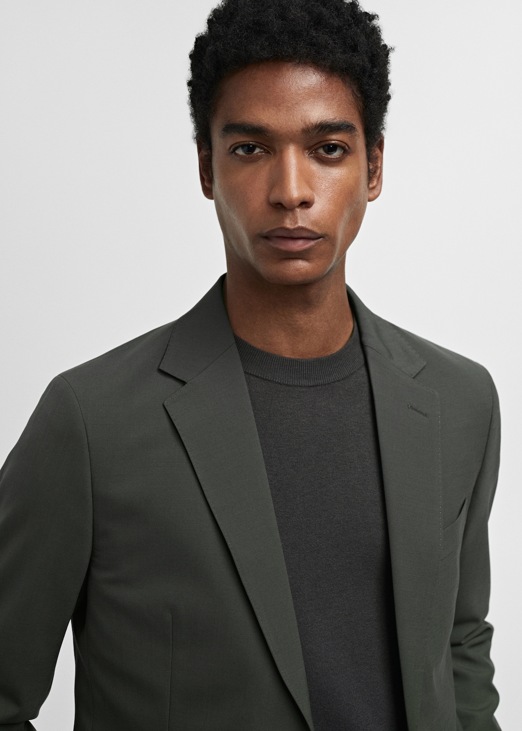 Slim-fit wool suit jacket - Details of the article 1