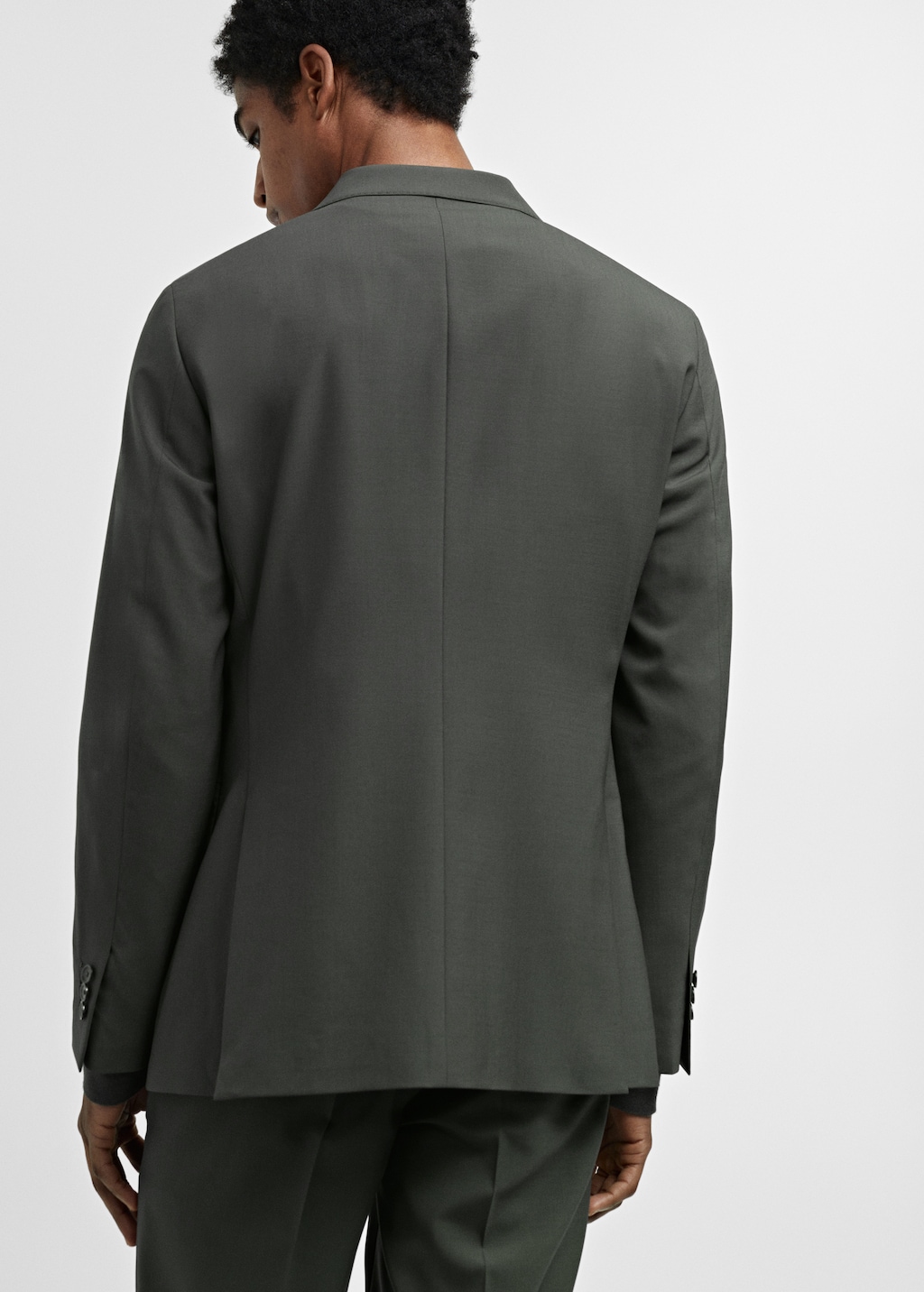 Slim-fit wool suit jacket - Reverse of the article