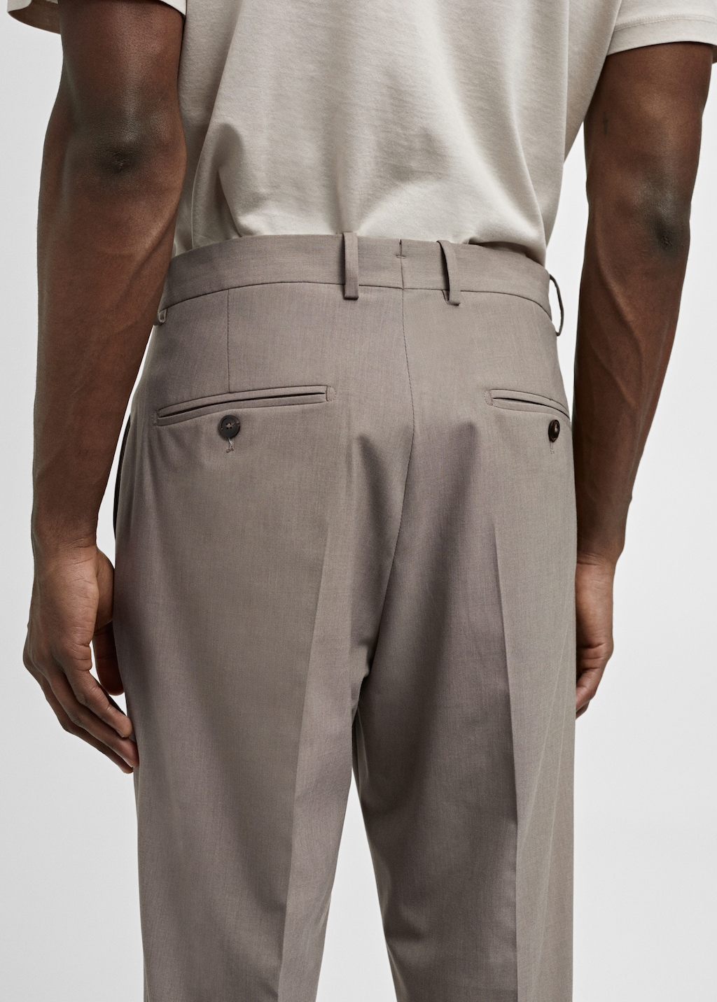 Slim fit pantalon van cool wool - Detail van het artikel 4