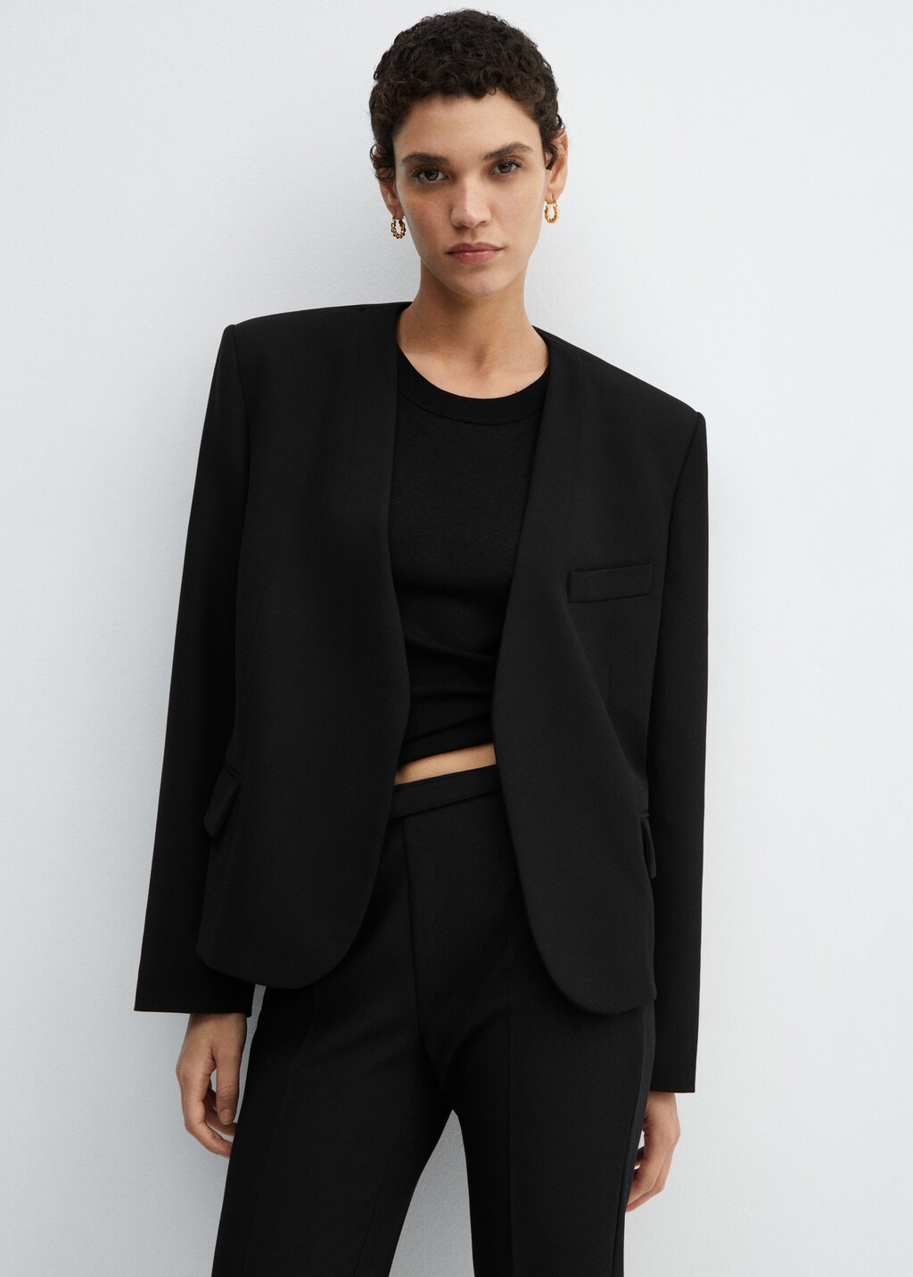 Padded shoulder blazer - Medium plane