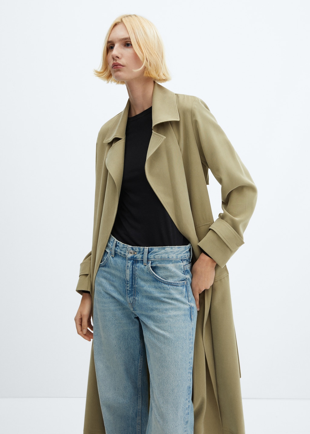 Flowy lapel trench - Medium plane