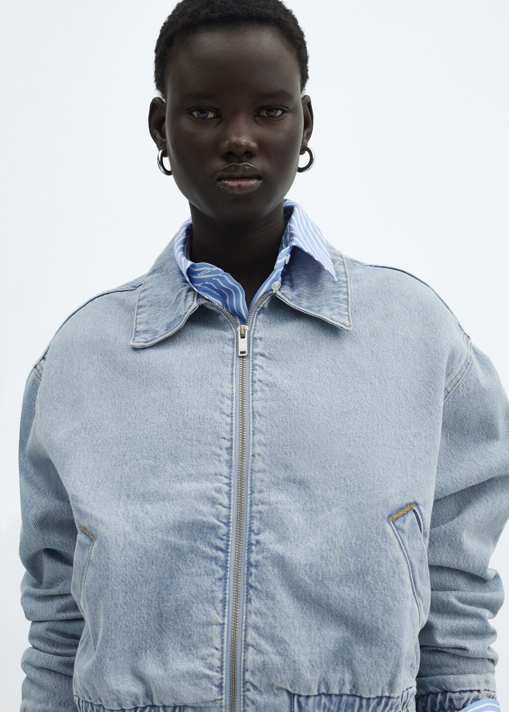 Denim bomber jacket - Details of the article 2