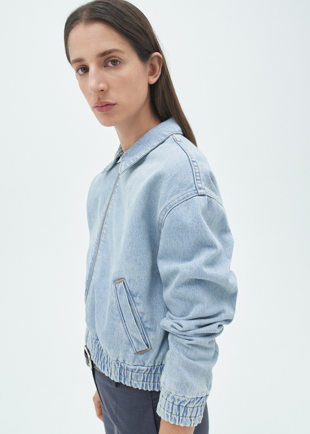 Denim bomber jacket - Details of the article 7