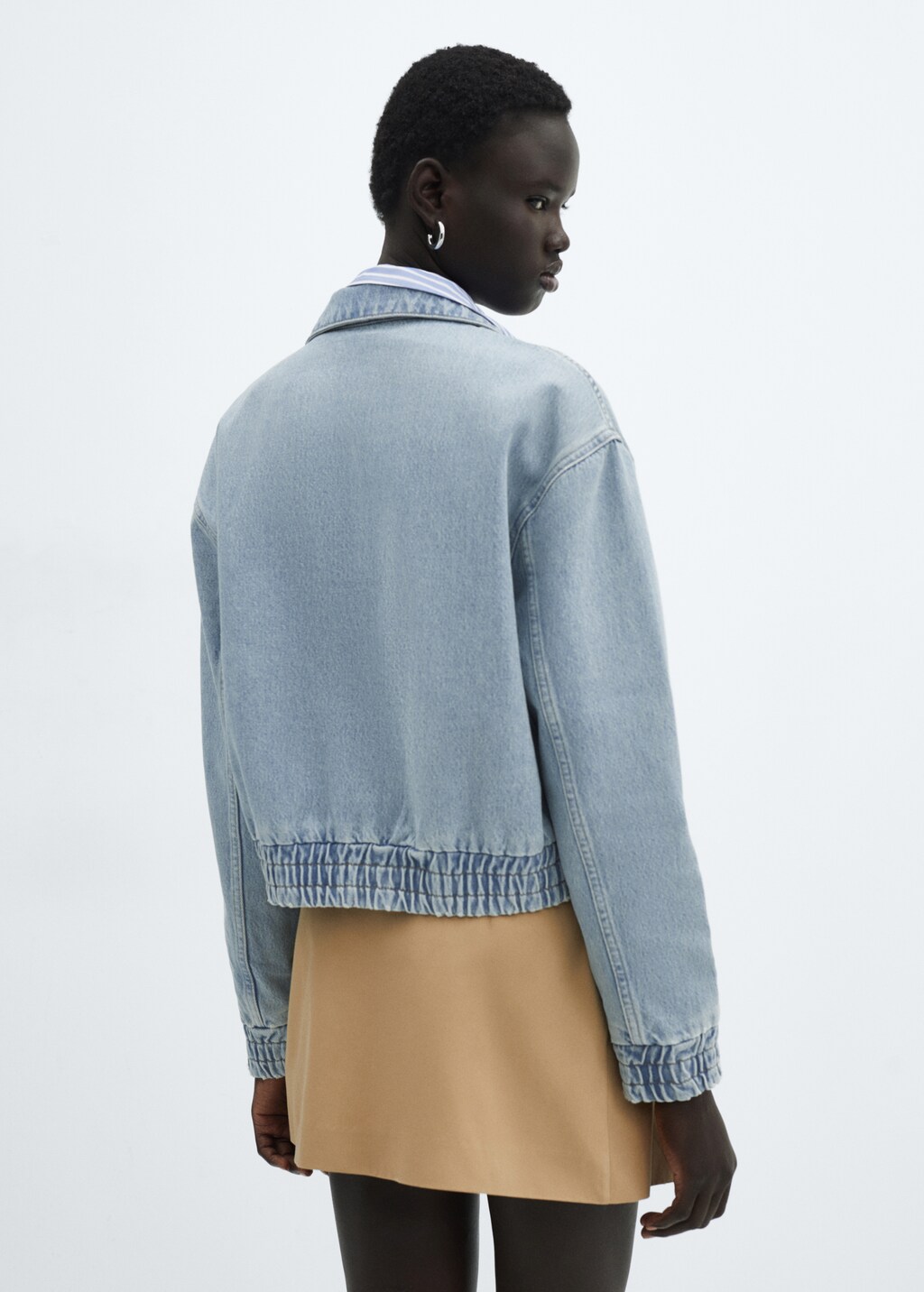 Denim bomber jacket - Reverse of the article