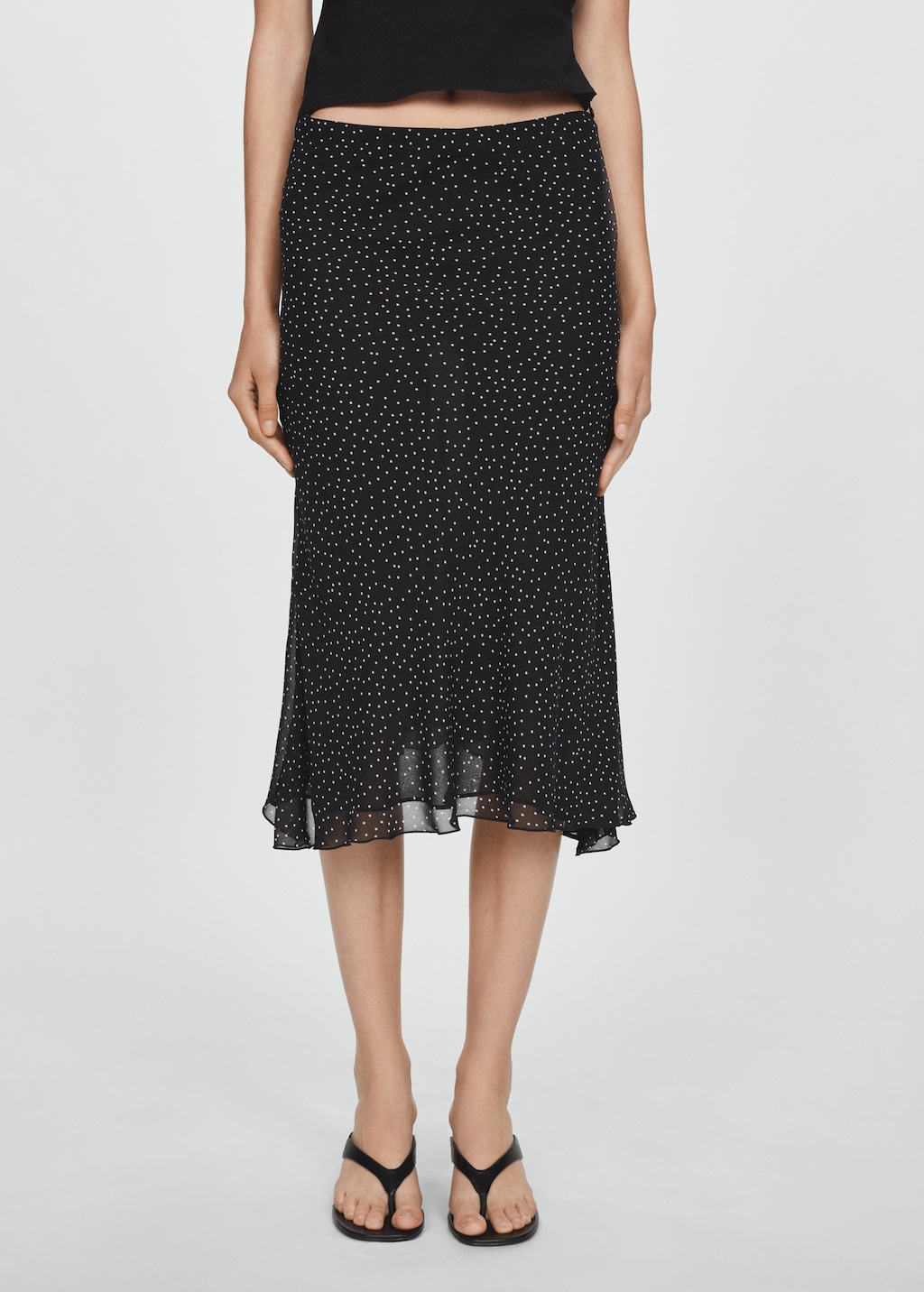 Polka dots midi skirt - Medium plane