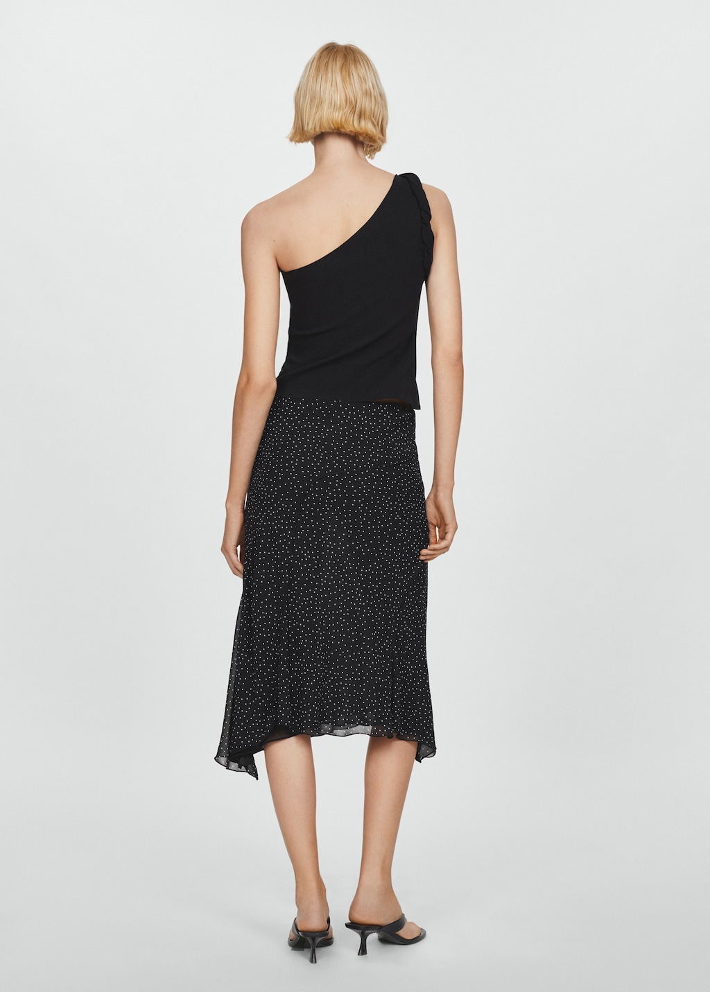 Polka dots midi skirt - Reverse of the article