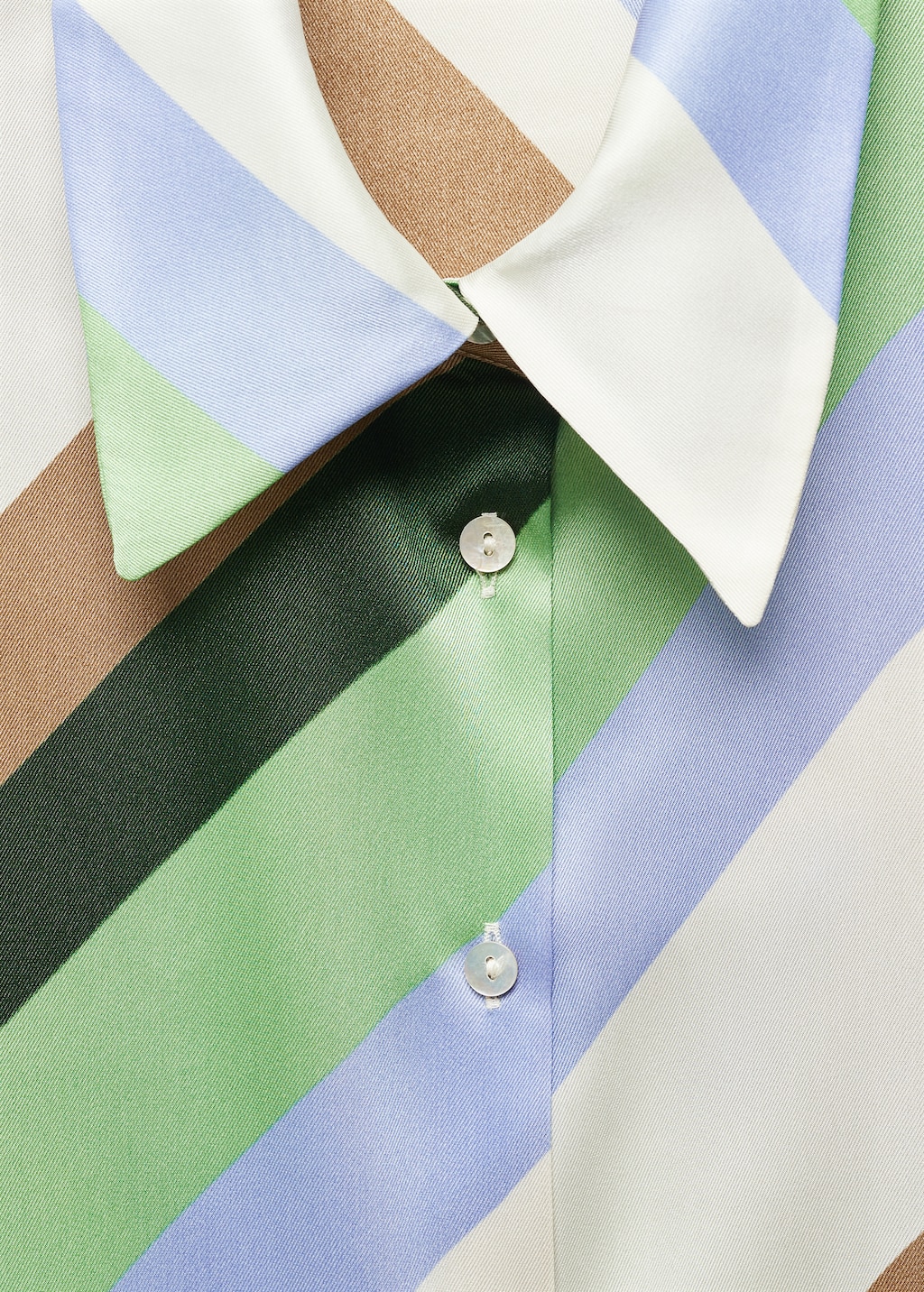 Satin striped shirt - Details of the article 8