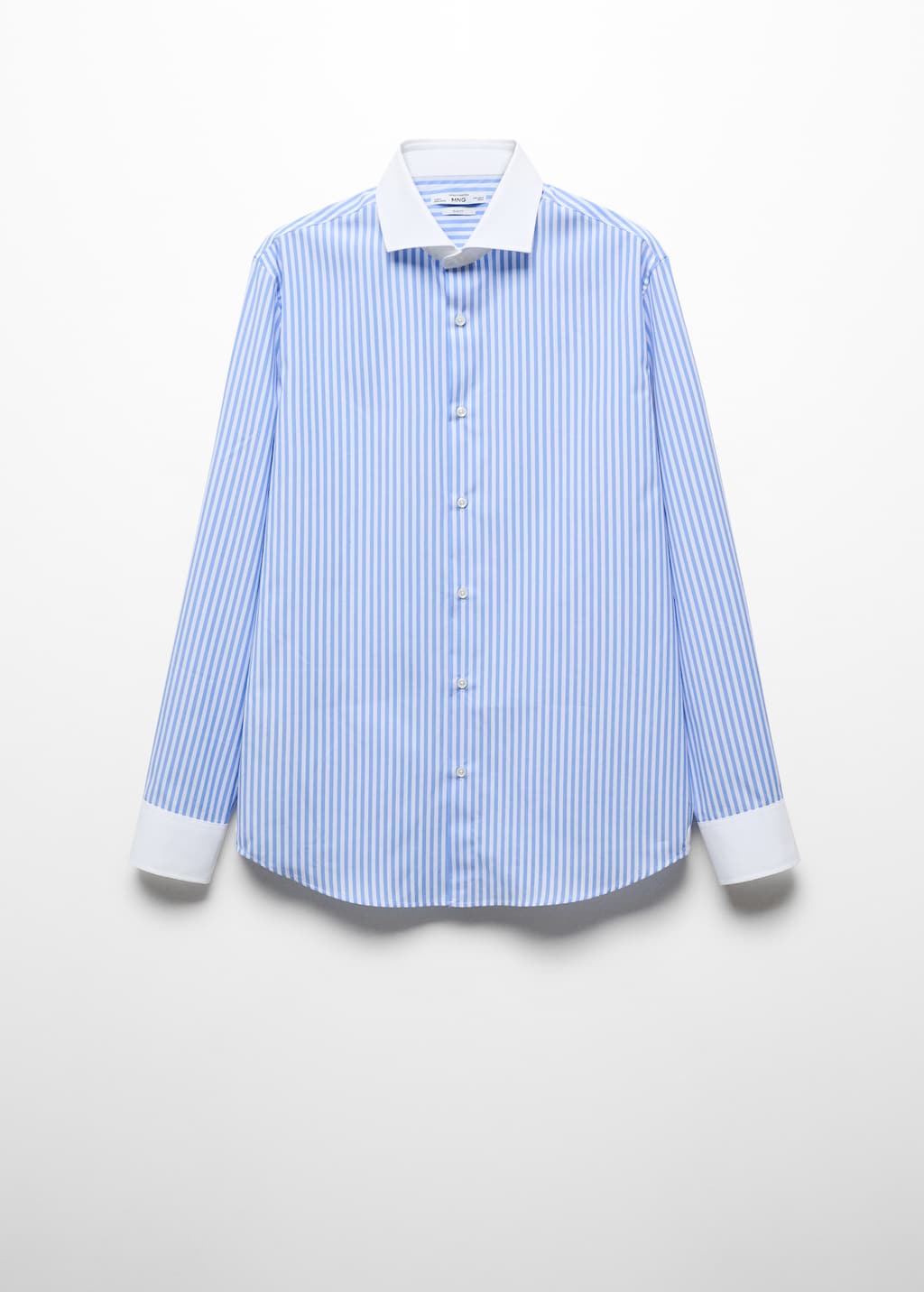 Striped-print slim-fit suit shirt - Article without model