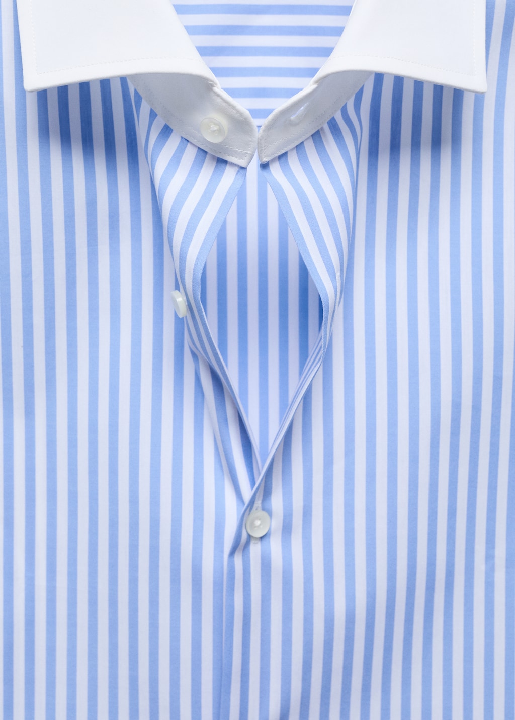 Striped-print slim-fit suit shirt - Details of the article 0