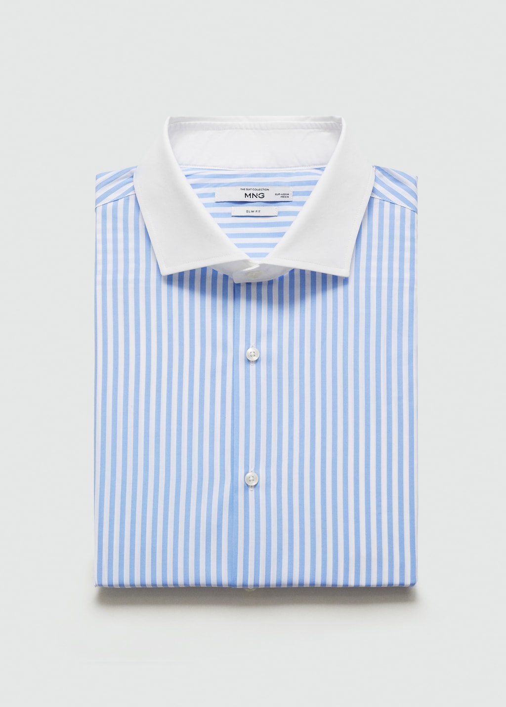 Striped-print slim-fit suit shirt - Details of the article 8