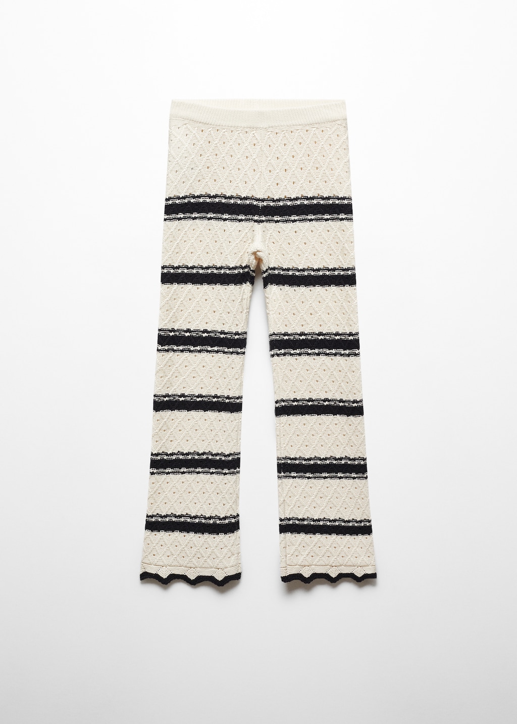 Striped knit trousers - Article without model