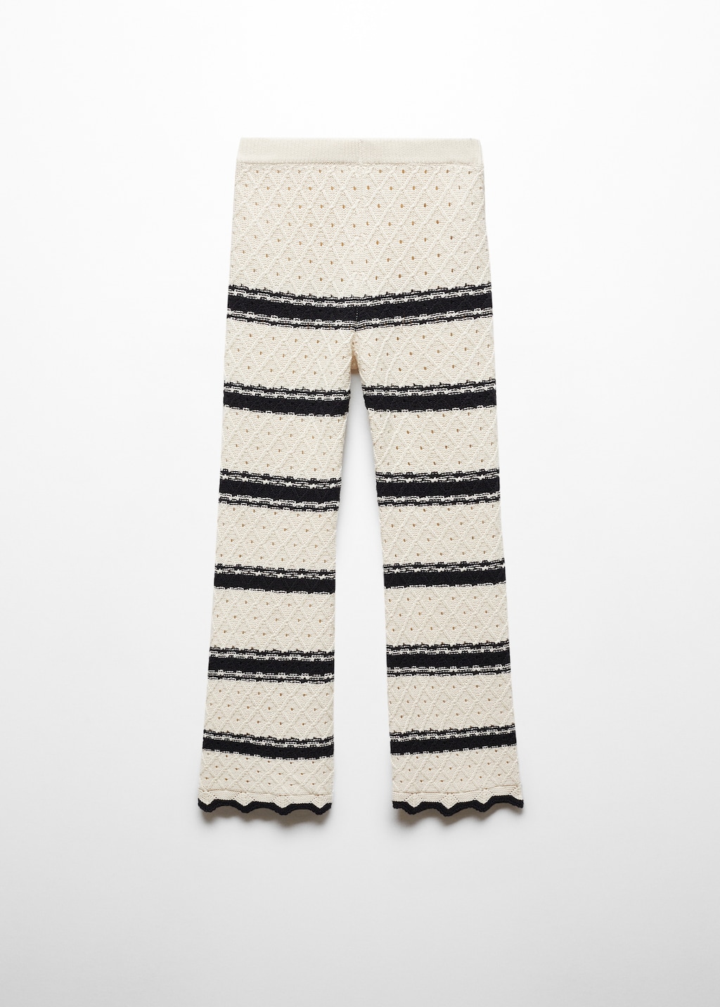 Striped knit trousers - Reverse of the article