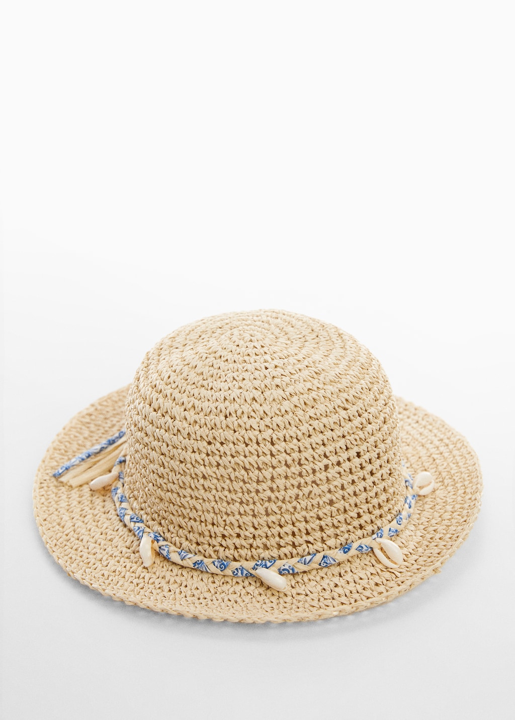 Shells straw hat - Medium plane