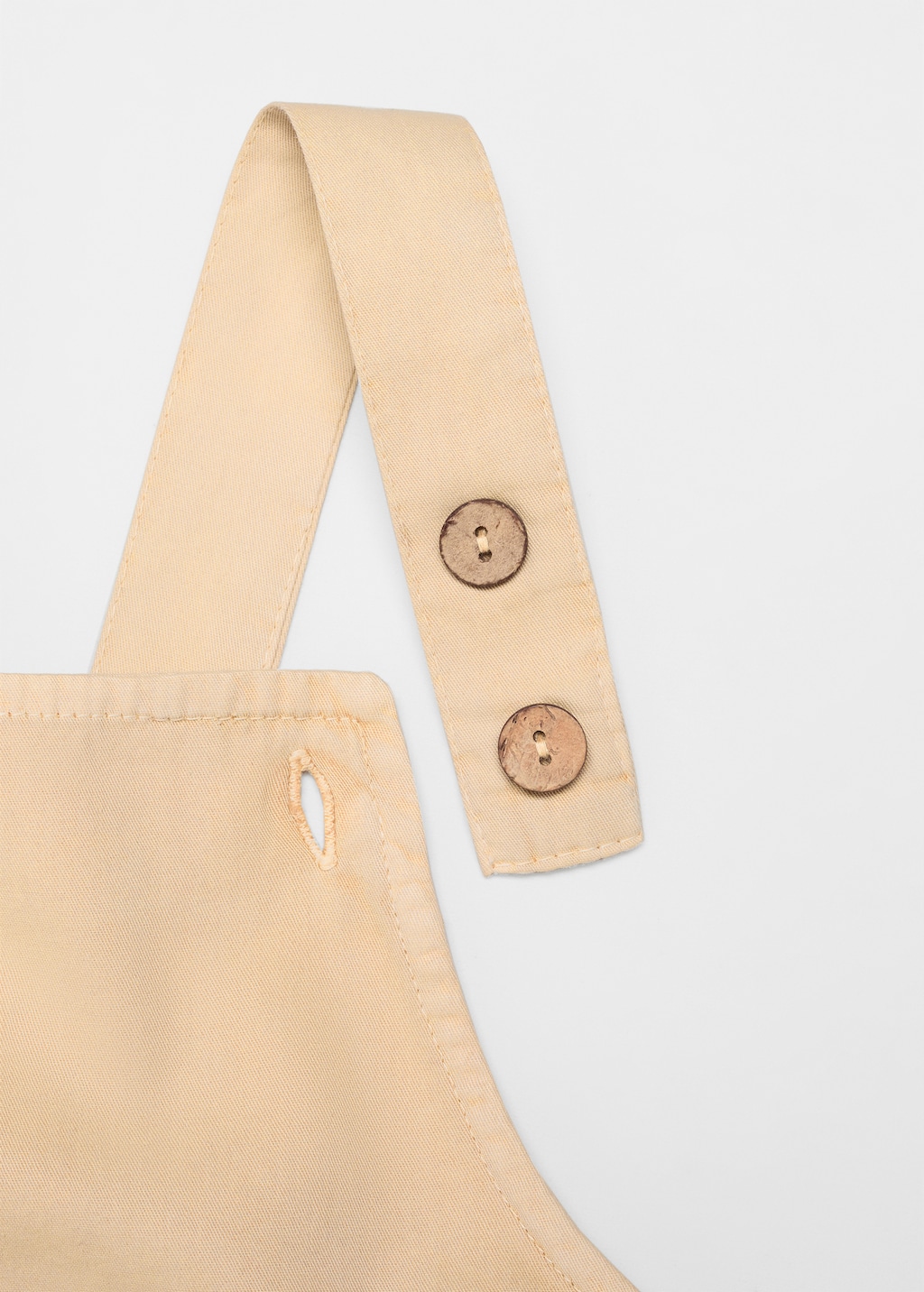 Natural-dye pinafore with buttons - Details of the article 8