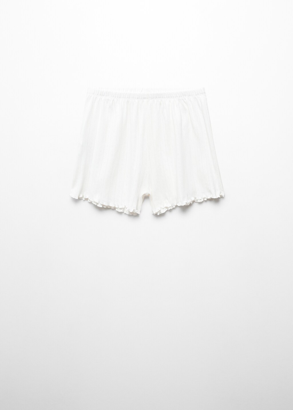 Cotton pyjama shorts with gathered hem - Article without model