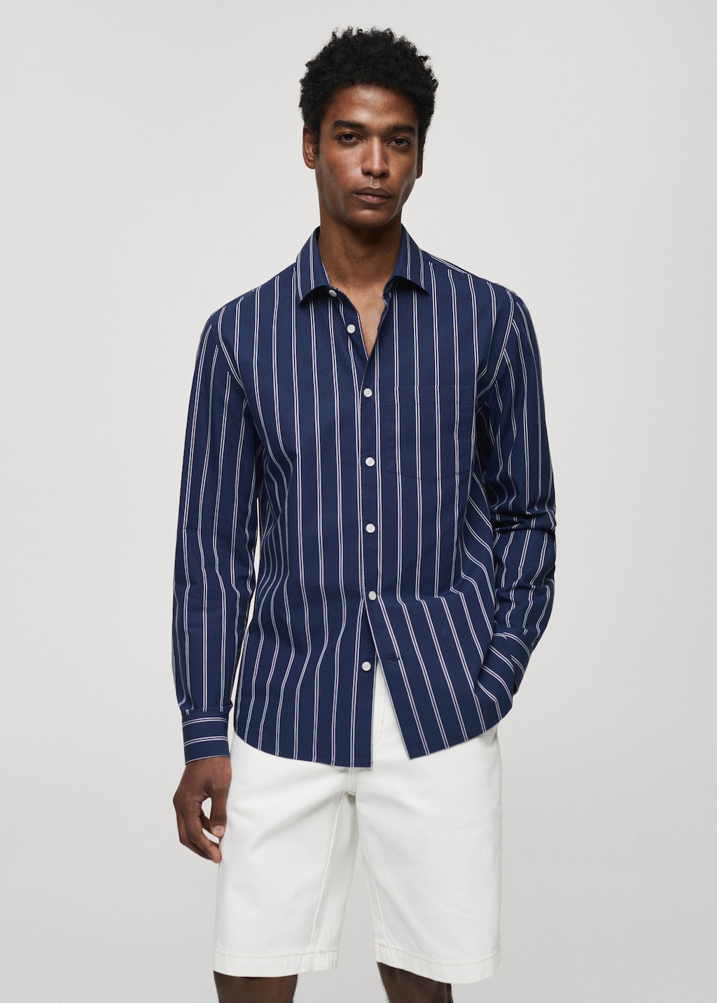 Classic-fit striped cotton shirt - Medium plane