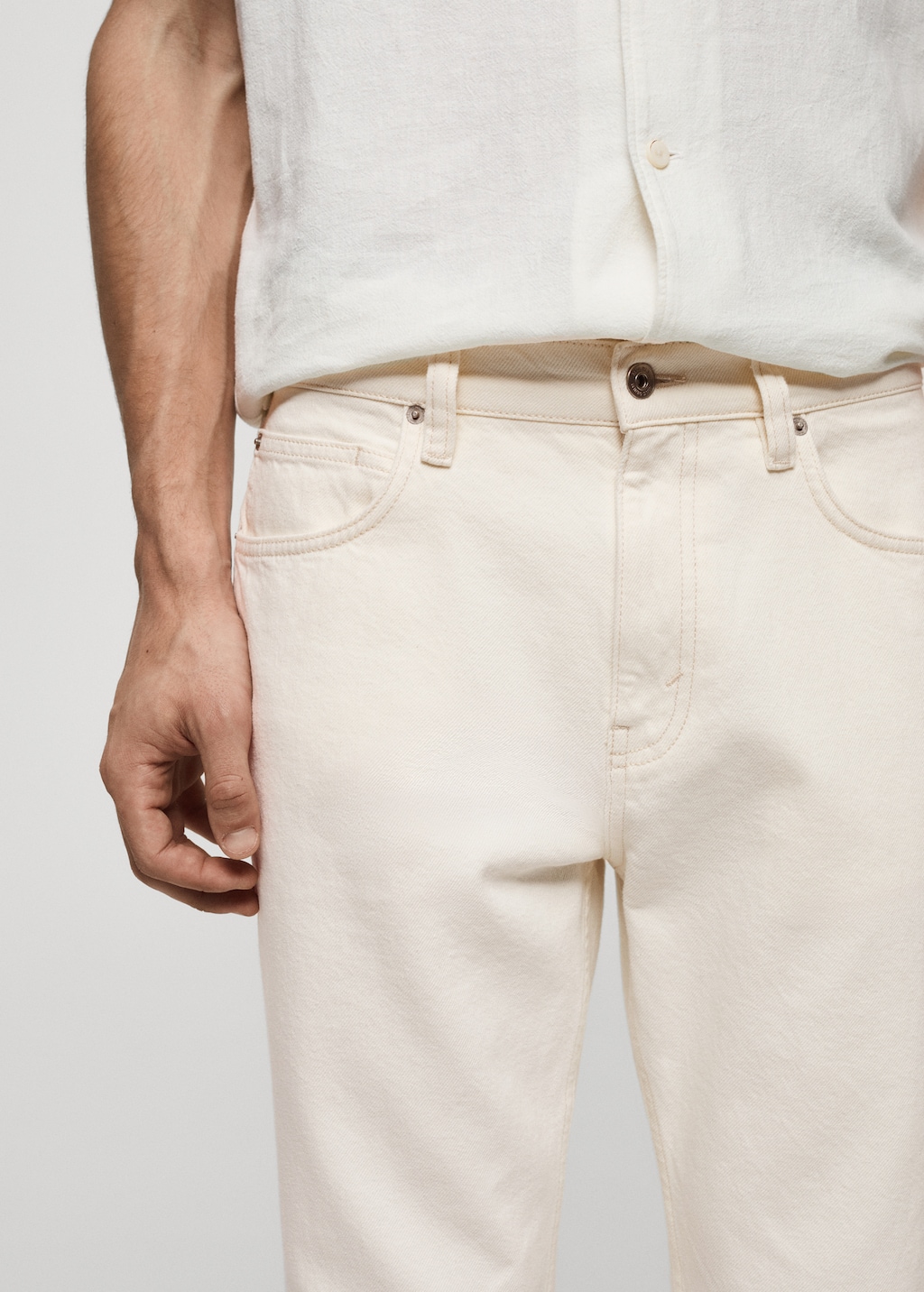 Relaxed-fit cotton jeans - Details of the article 1