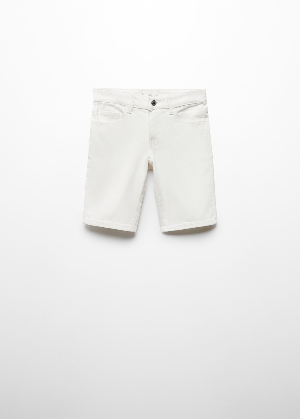 Slim-fit denim bermuda shorts - Article without model