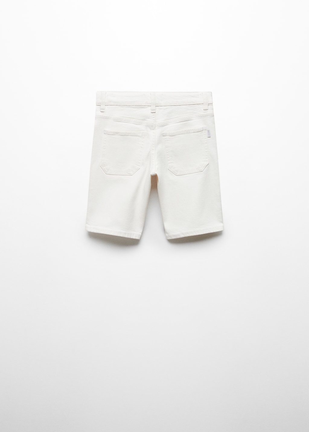 Slim-fit denim bermuda shorts - Reverse of the article