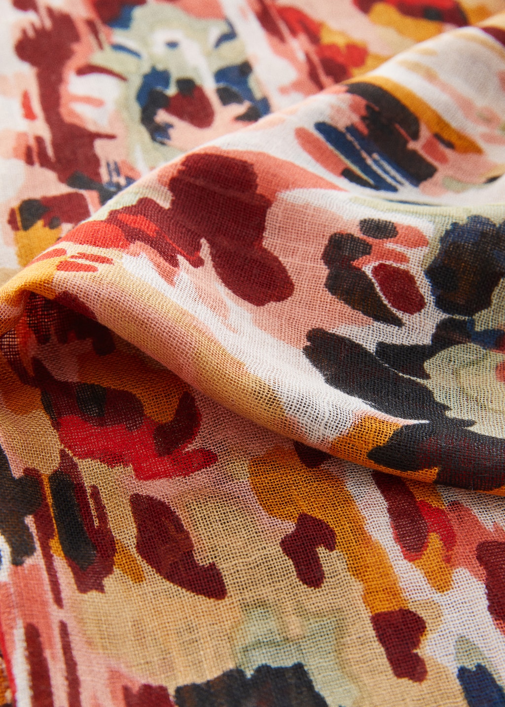 Ikat print scarf - Medium plane