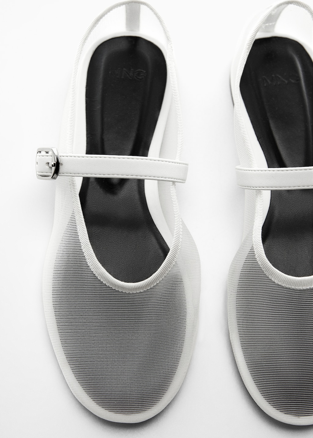 Mesh ballet flats with strap and buckle - Details of the article 5