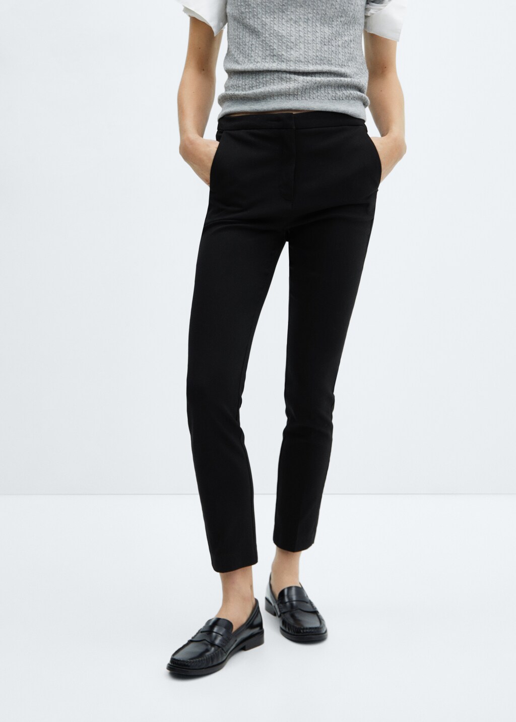 Crop skinny trousers - Medium plane