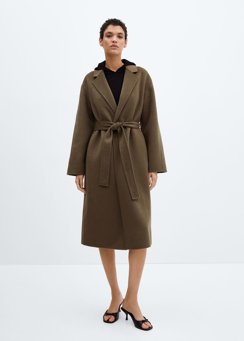 Mango wool handmade coat best sale