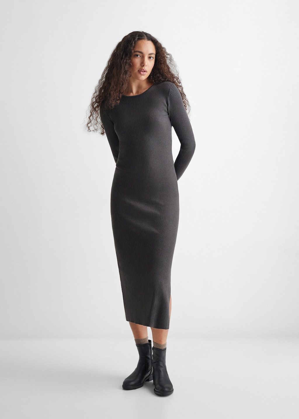 Ribbed midi dress - Girls | MANGO OUTLET USA