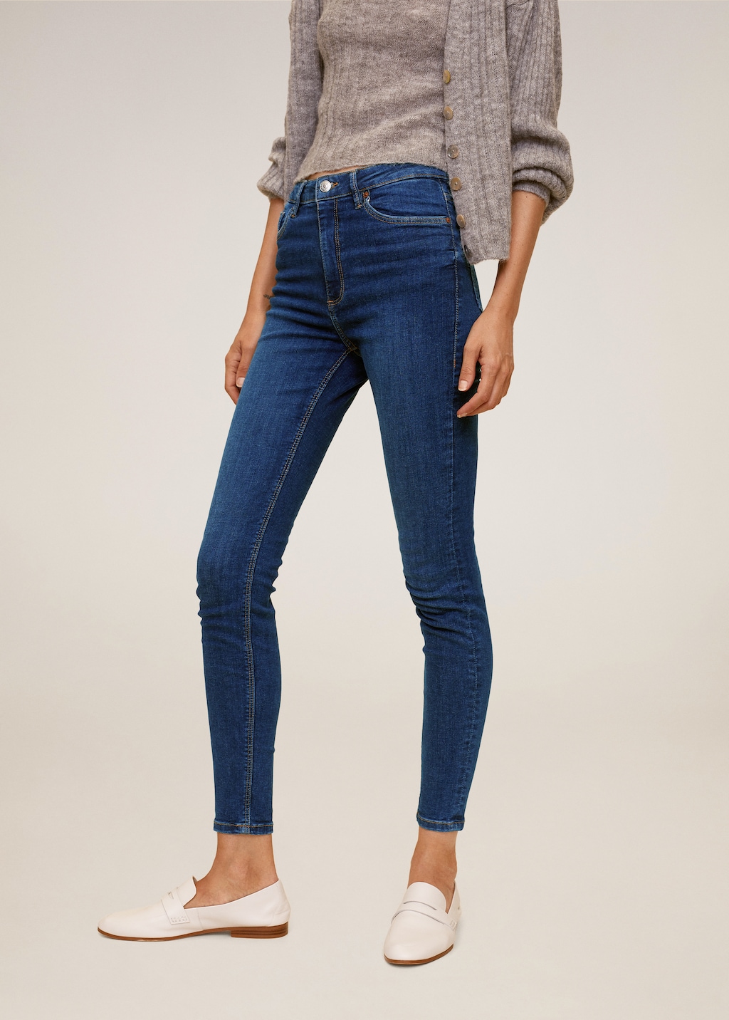 Noa high-waist skinny jeans - Medium plane