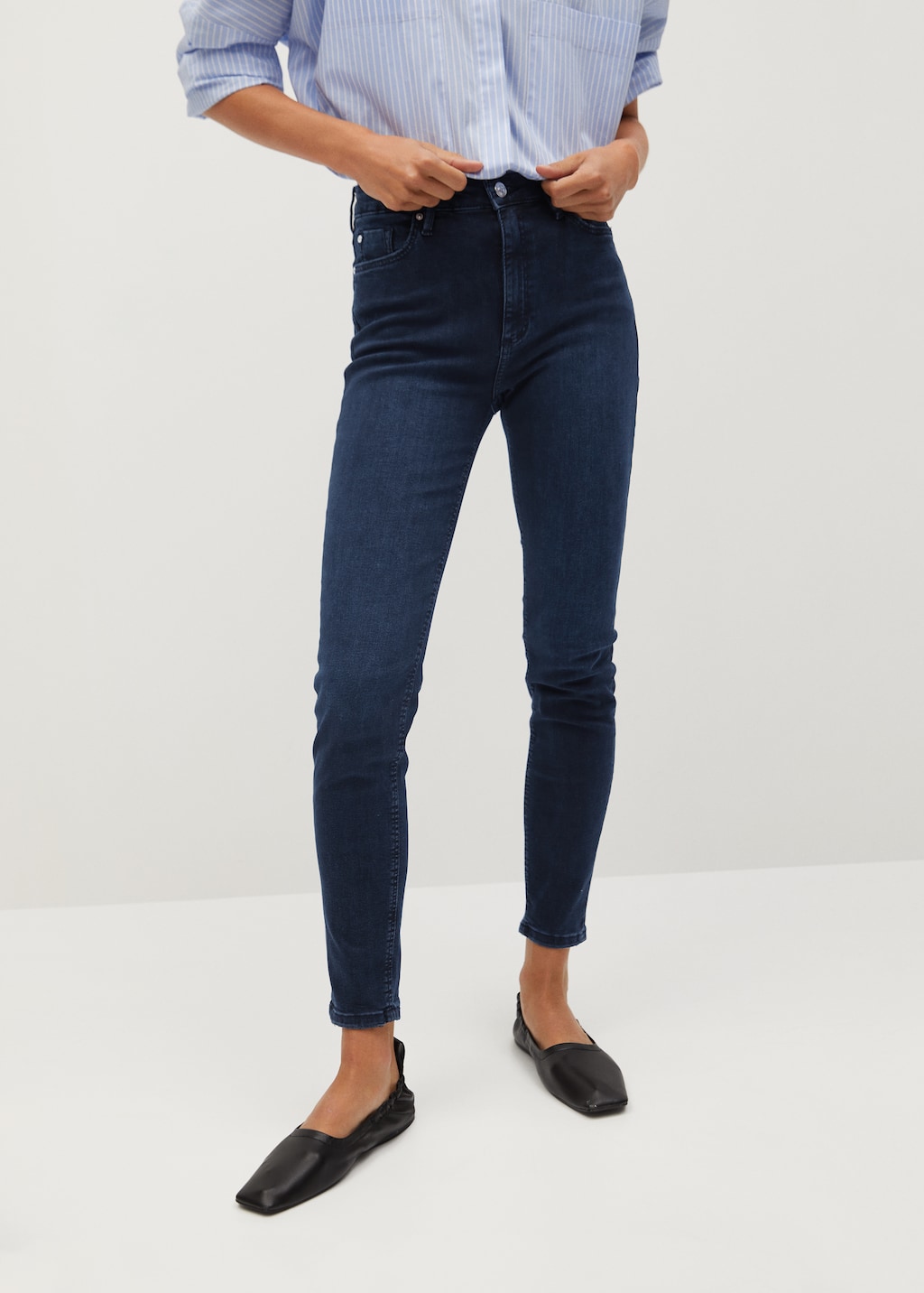 Noa high-waist skinny jeans - Medium plane