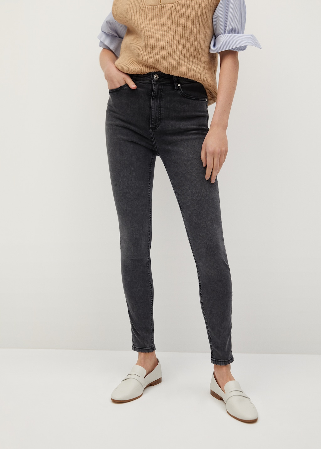 High waist skinny Noa jeans - Medium plane