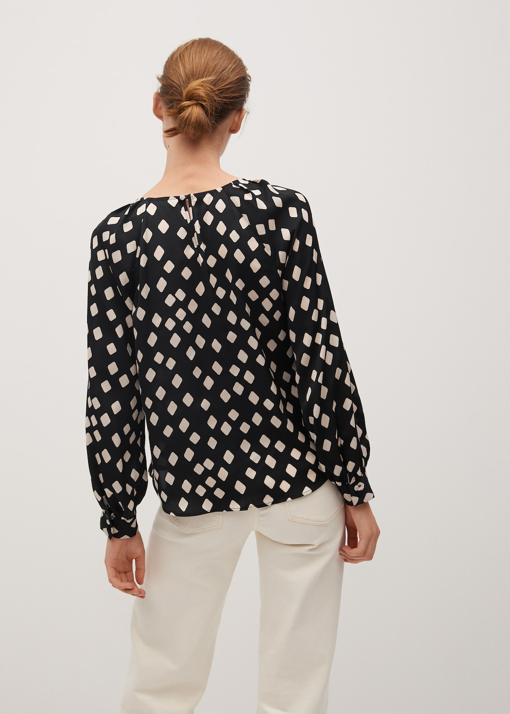 Geometric-print blouse - Reverse of the article