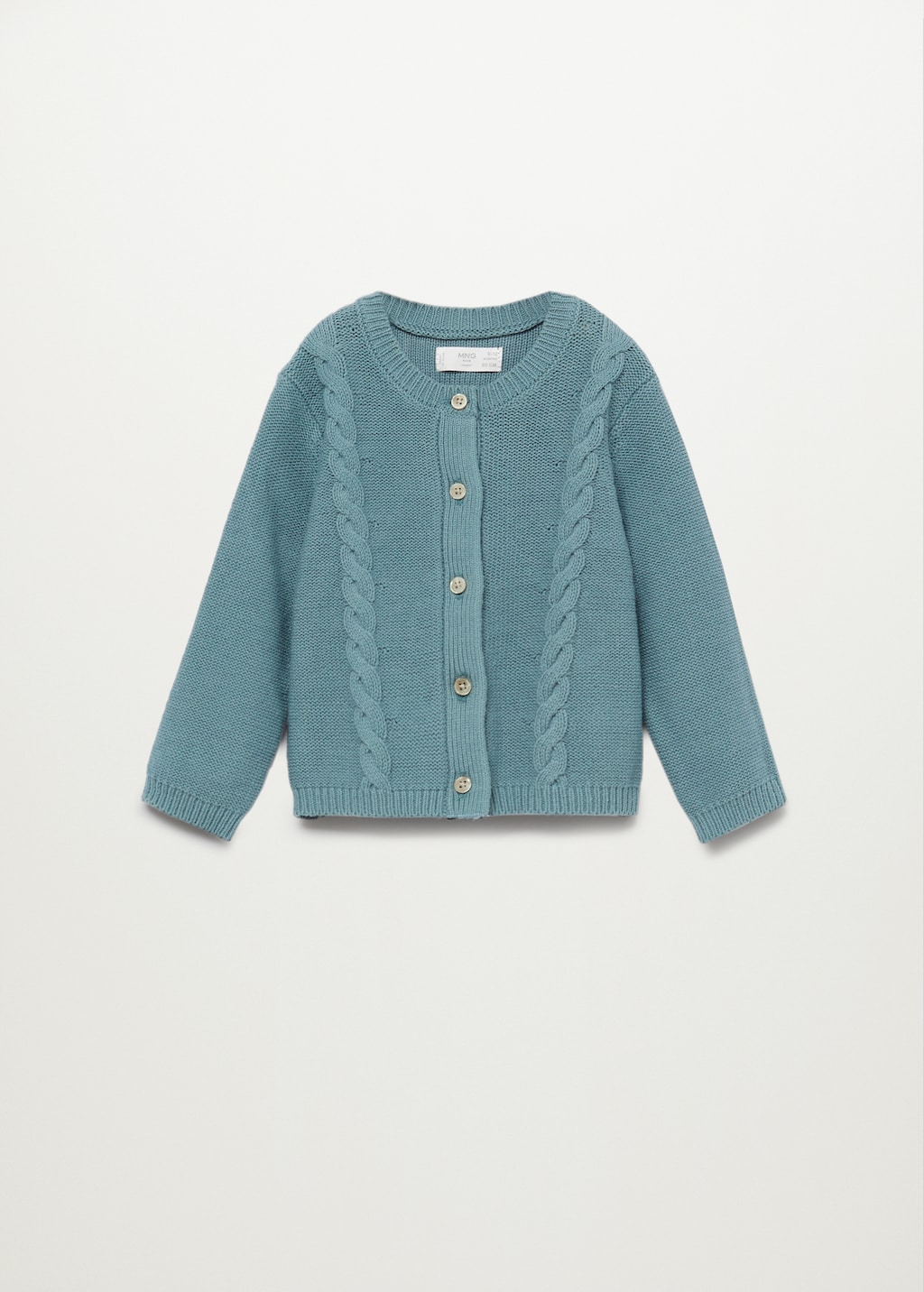 Buttoned knit braided cardigan - Article without model