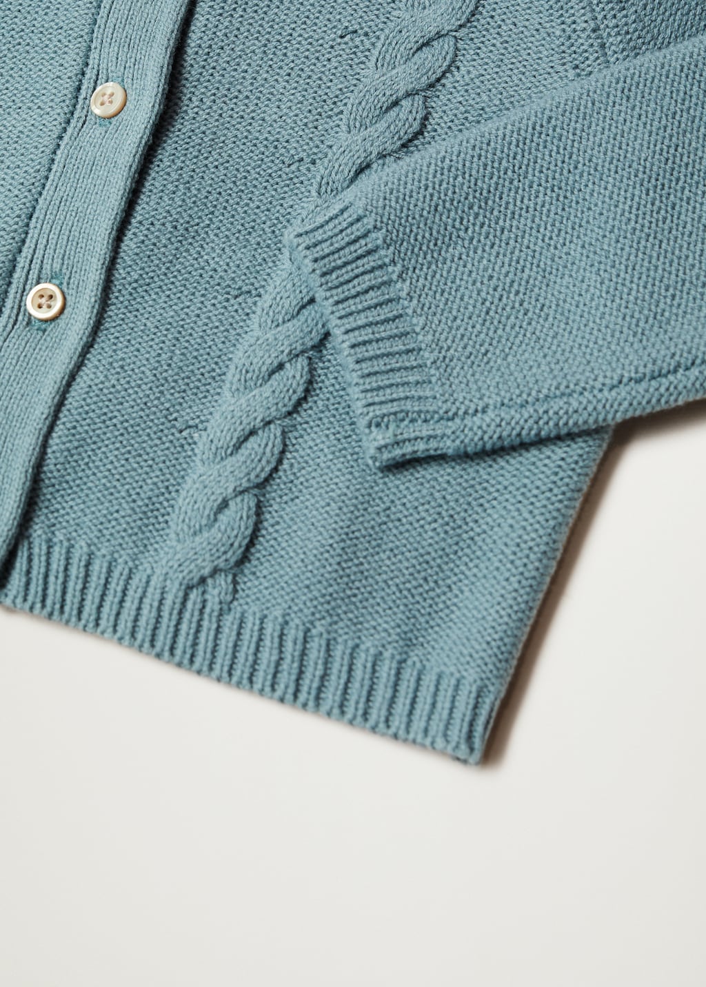 Buttoned knit braided cardigan - Details of the article 9