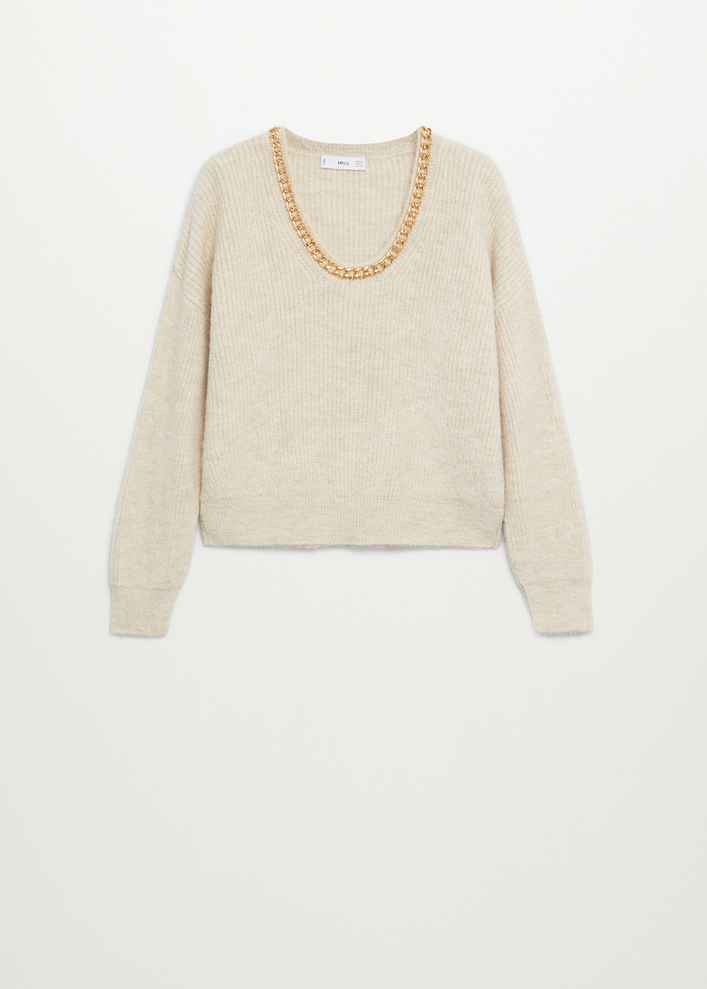 Chain fine-knit sweater - Article without model