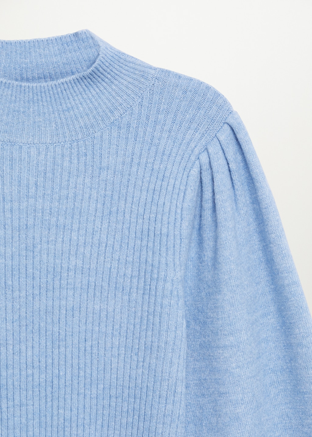 Puffed sleeves ribbed sweater - Details of the article 8