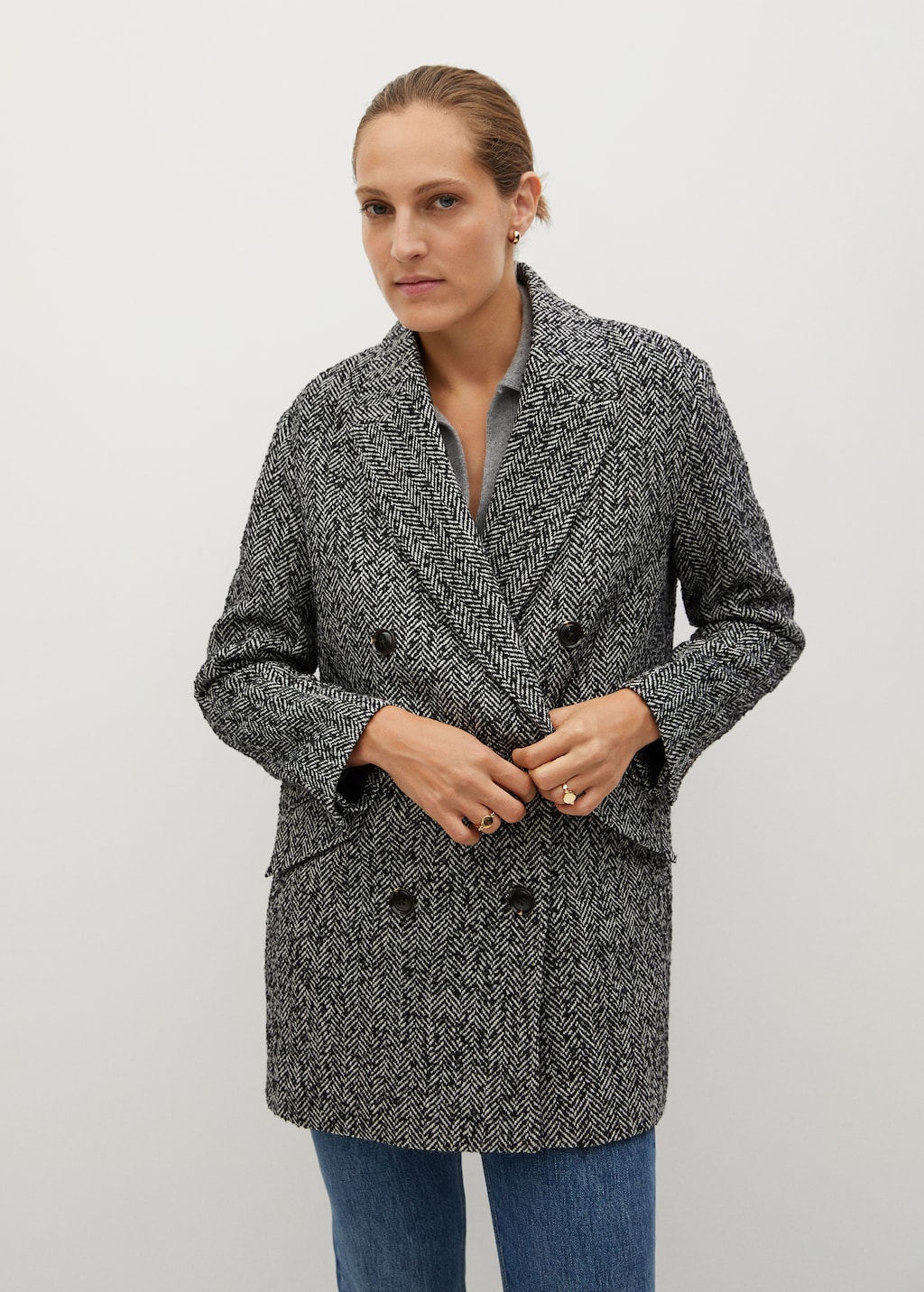 Wool double-breasted coat - Medium plane